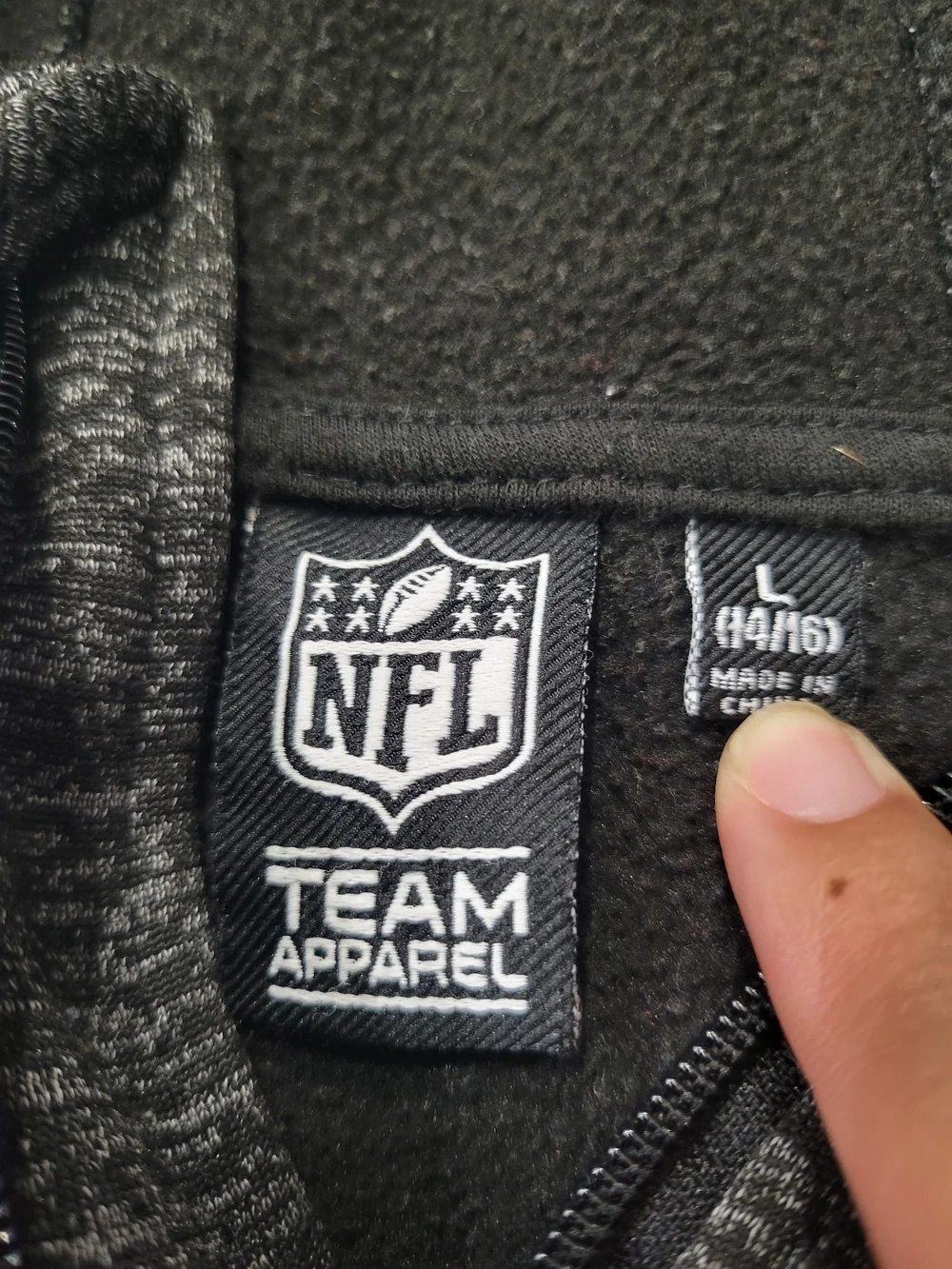 NFL Detroit Lions  Kids L (14/16)  Charcoal Zip Hoodie